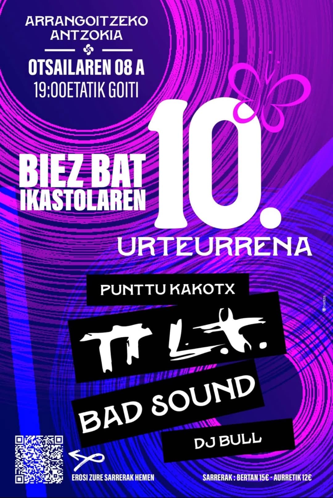 AFFICHE CONCERT 10 ANS IKASTOLA BIEZ BAT